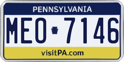 PA license plate MEO7146