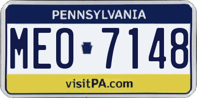 PA license plate MEO7148
