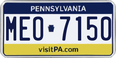 PA license plate MEO7150