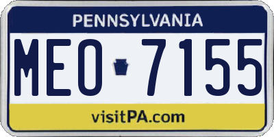 PA license plate MEO7155