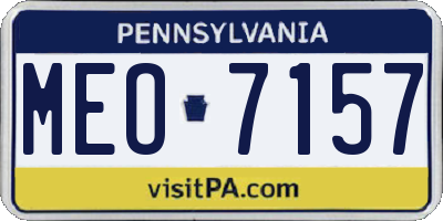 PA license plate MEO7157