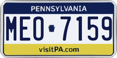 PA license plate MEO7159