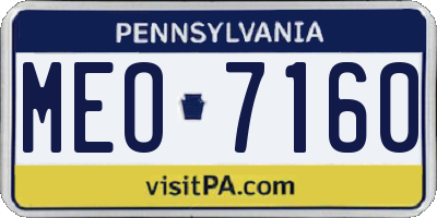 PA license plate MEO7160