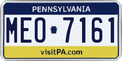 PA license plate MEO7161