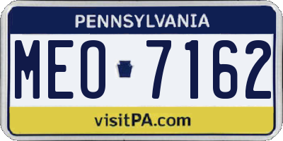 PA license plate MEO7162