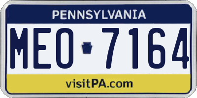 PA license plate MEO7164