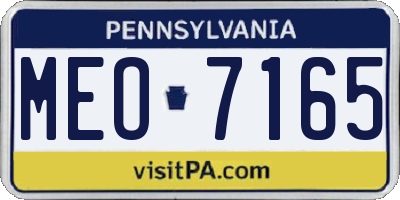 PA license plate MEO7165