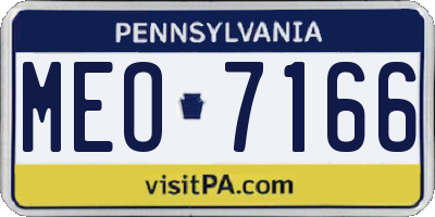 PA license plate MEO7166