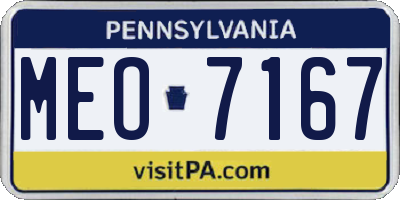 PA license plate MEO7167