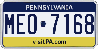 PA license plate MEO7168