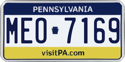 PA license plate MEO7169