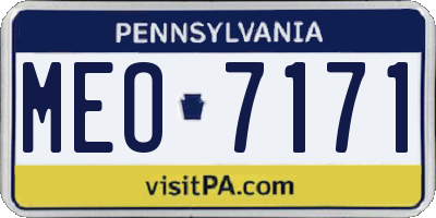 PA license plate MEO7171
