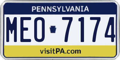 PA license plate MEO7174