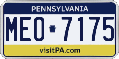 PA license plate MEO7175