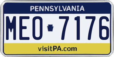 PA license plate MEO7176