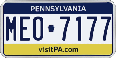 PA license plate MEO7177