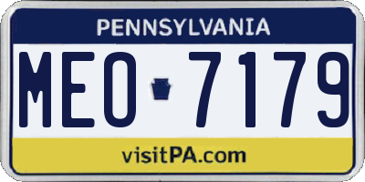 PA license plate MEO7179