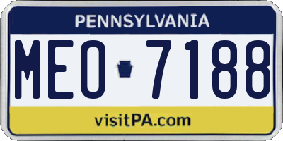 PA license plate MEO7188
