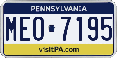 PA license plate MEO7195