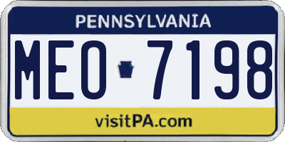 PA license plate MEO7198