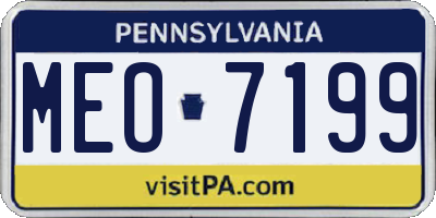PA license plate MEO7199