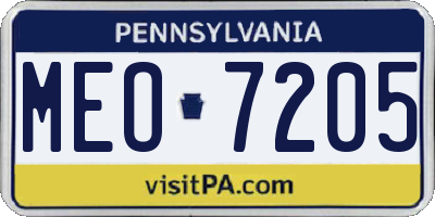 PA license plate MEO7205