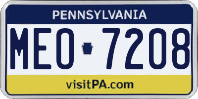 PA license plate MEO7208