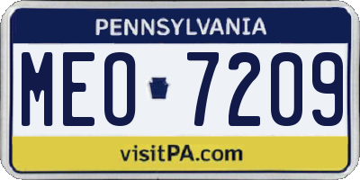 PA license plate MEO7209