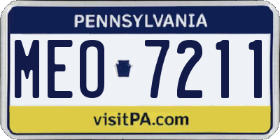 PA license plate MEO7211