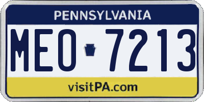 PA license plate MEO7213