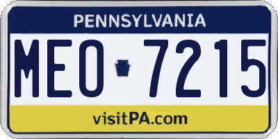 PA license plate MEO7215