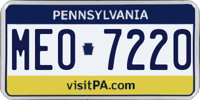 PA license plate MEO7220