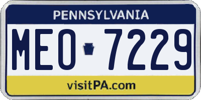 PA license plate MEO7229