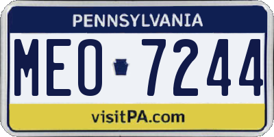 PA license plate MEO7244