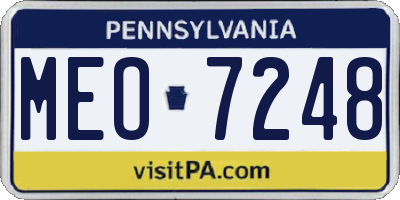 PA license plate MEO7248