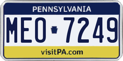 PA license plate MEO7249