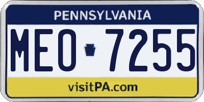PA license plate MEO7255