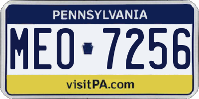 PA license plate MEO7256