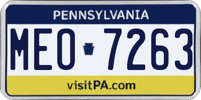 PA license plate MEO7263
