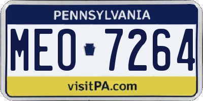 PA license plate MEO7264
