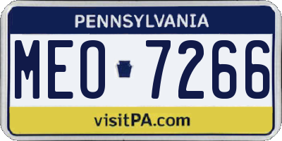 PA license plate MEO7266