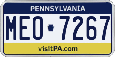 PA license plate MEO7267