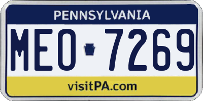 PA license plate MEO7269