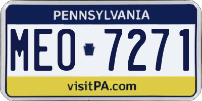 PA license plate MEO7271