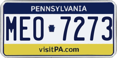 PA license plate MEO7273