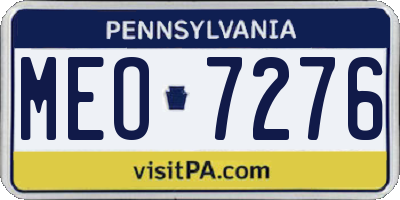PA license plate MEO7276
