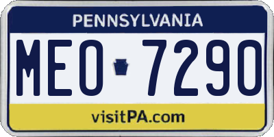 PA license plate MEO7290