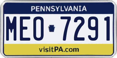 PA license plate MEO7291
