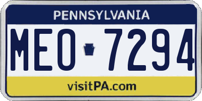 PA license plate MEO7294