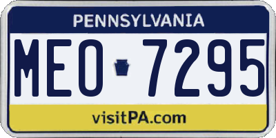 PA license plate MEO7295